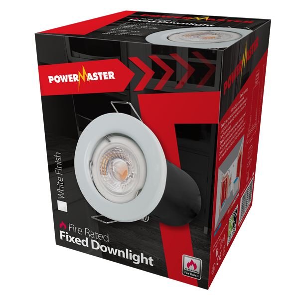 POWERMASTER FIRE RATED DOWNLIGHT WHITE