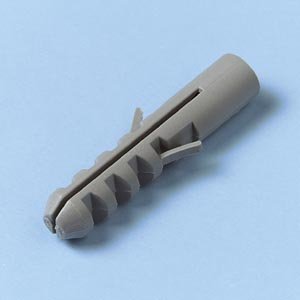 PREMIER 40 PCE HEAVY DUTY NYLON WALLPLUGS RIMLESS GREY M5 X 25