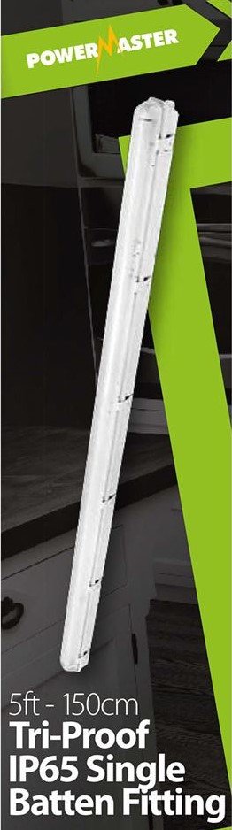 POWERMASTER 5FT SINGLE LED COMPATIBLE IP65 FITTING