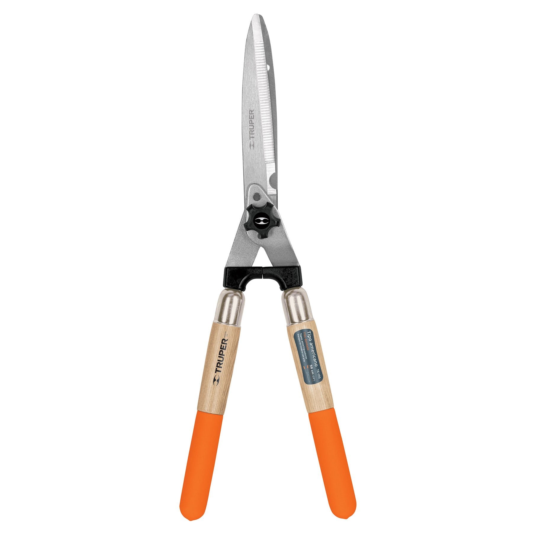 TRUPER 23" WOOD HANDLES SERRATED BLADE HEDGE SHEARS