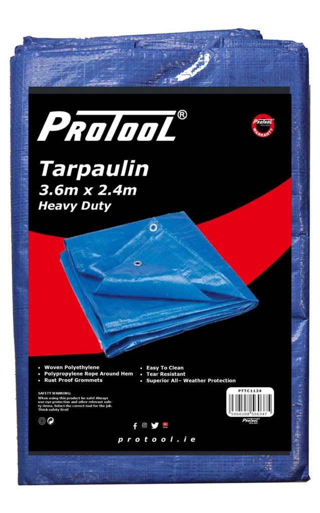 PROTOOL TARPAULIN 3.6M x 2.4M H-DUTY