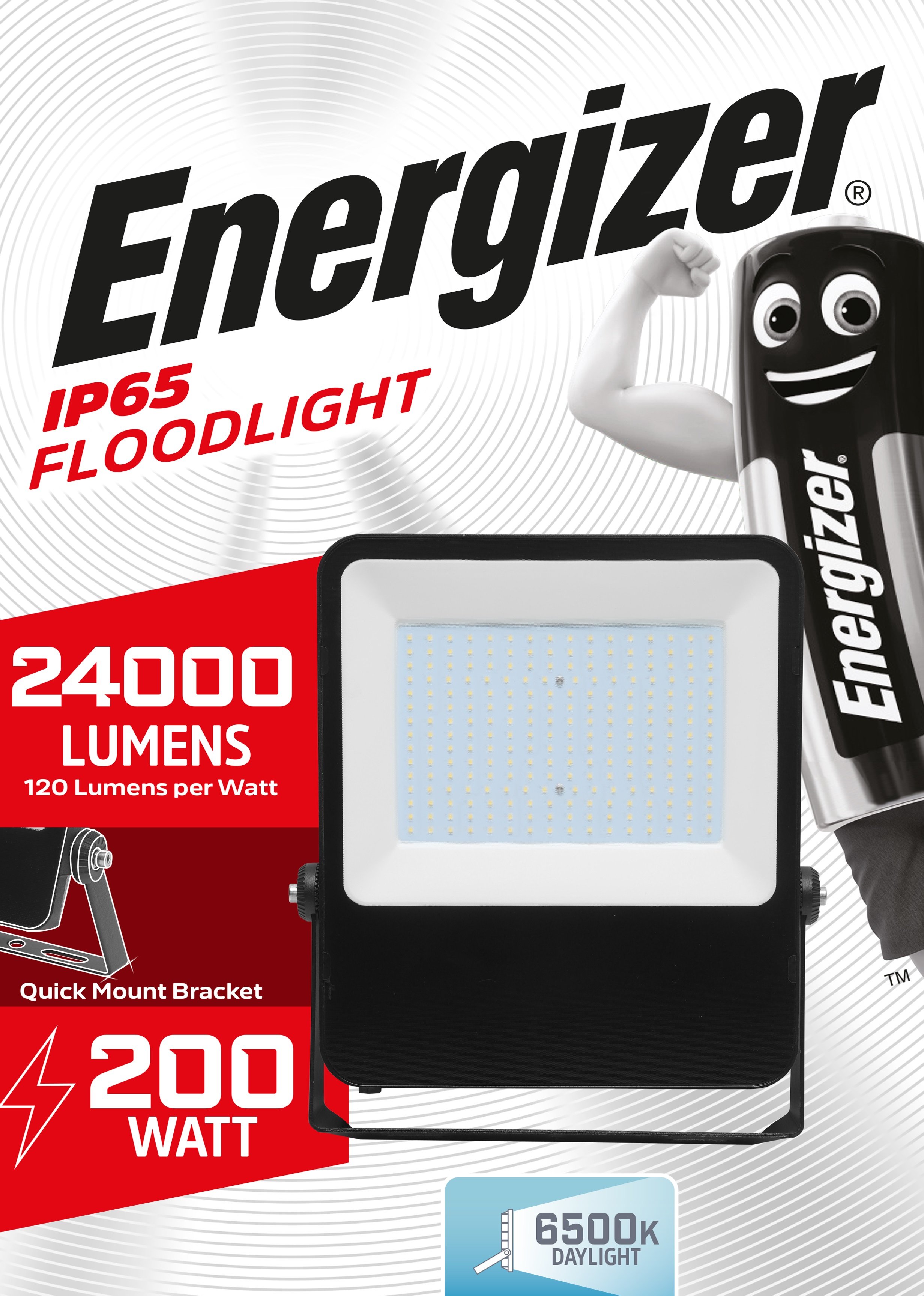 ENERGIZER 200W LED FLOODLIGHT 24000 LUMENS